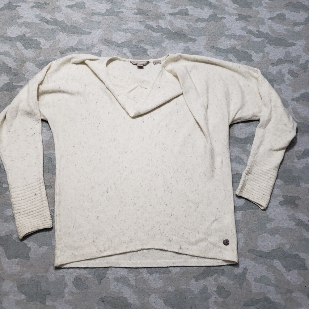 Royal Robbins Sweater Womens Large Beige Pullover Merino Wool Blend Long Sleeve